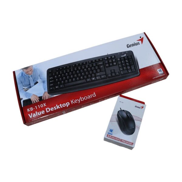 Set nové české drátové klávesnice a optické myši Genius