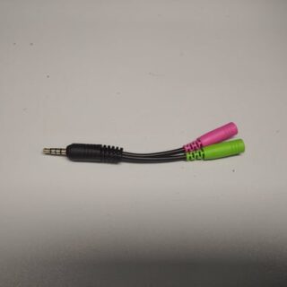 Cable audio Audio adapter headset 1 x 4 pin > 2 x 3 pin - 12cm