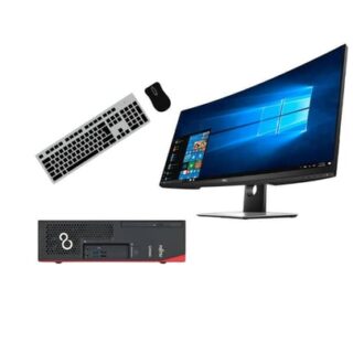 PC set Fujitsu Esprimo D538 + Monitor 34" UltraSharp P3418HW Curved Ultrawide